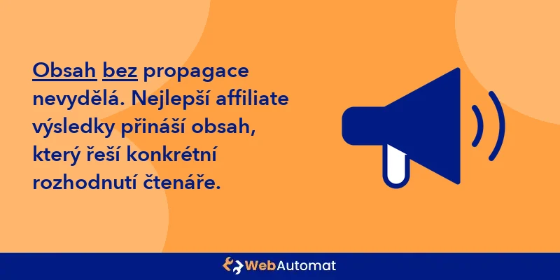 Propagace affiliate obsahu (ilustrativní obrázek)