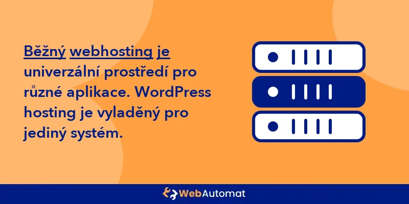 Rozdíl mezi WordPress hostingem a běžným webhostingem (ilustrativní obrázek)